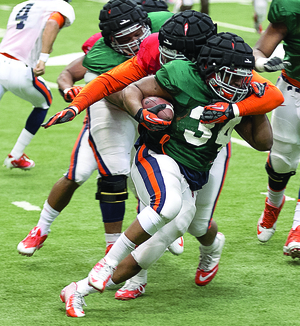 Syracuse running backs coach DeAndre Smith expects Adonis Ameen-Moore to see an increased role in the offense this spring, and in the coming season.