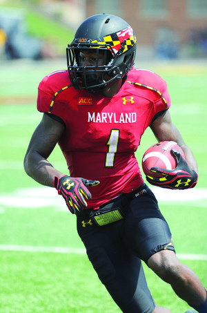 Maryland wide receiver Stefon Diggs didn't play against Syracuse last season, but is back from his left leg injury and is having a successful season thus far. 