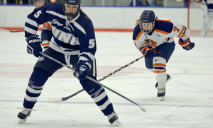 Sophomore forward Jessica Sibley and SU look to capitalize better on power plays this weekend against Clarkson.