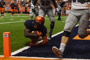 Syracuse stormed out to a season-opening win against Rhode Island, with SU freshman playing a part in every offensive touchdown.