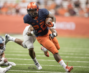 Jordan Fredericks ran for a game-high 103 and one touchdown on 14 carries in his Syracuse debut.
