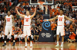 Syracuse beat Boston College 32 days ago for its first conference win after starting 0-4, and beat the Eagles on Sunday afternoon for its eighth ACC win.