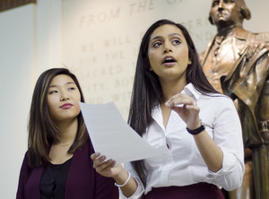 At Monday night's Student Association meeting SA Vice President Jane Hong discussed recent statistics pertaining to DPS and international student enrollment, while President Aysha Seedat discussed the campus climate survey that begins Tuesday.