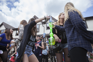 This is the second consecutive year the school's party rank dropped. 