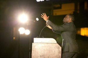 Marc Lamont Hill, an award-winning journalist, gave the keynote speech during the 2016 MLK Celebration at Syracuse University. 