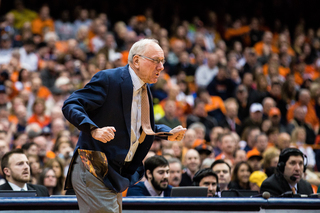 Boeheim flips out during the second half. Despite the head coach's reaction, his team still captured its best win of the year.