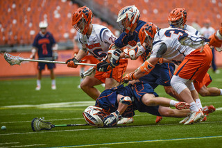 Scott Firman looks to grab possession on a ground ball. 