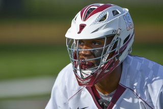 A Colgate player looks on as his Raiders could only score one goal in the second half. 