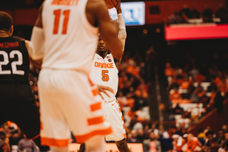 Freshman point guard Jalen Carey had four points and three assists.